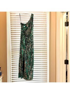 love reign sequin dress Love Reign Girls Blue & Gold Sequin Abstract Print Skater Dress Juniors 7